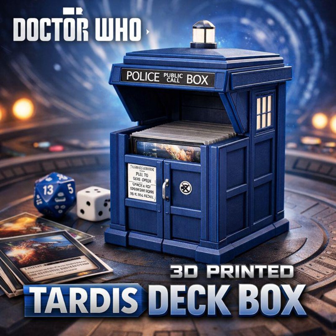 Doctor Who Inspired 3D Printed Deck Box | TARDIS Sci-fi Storage Case ...