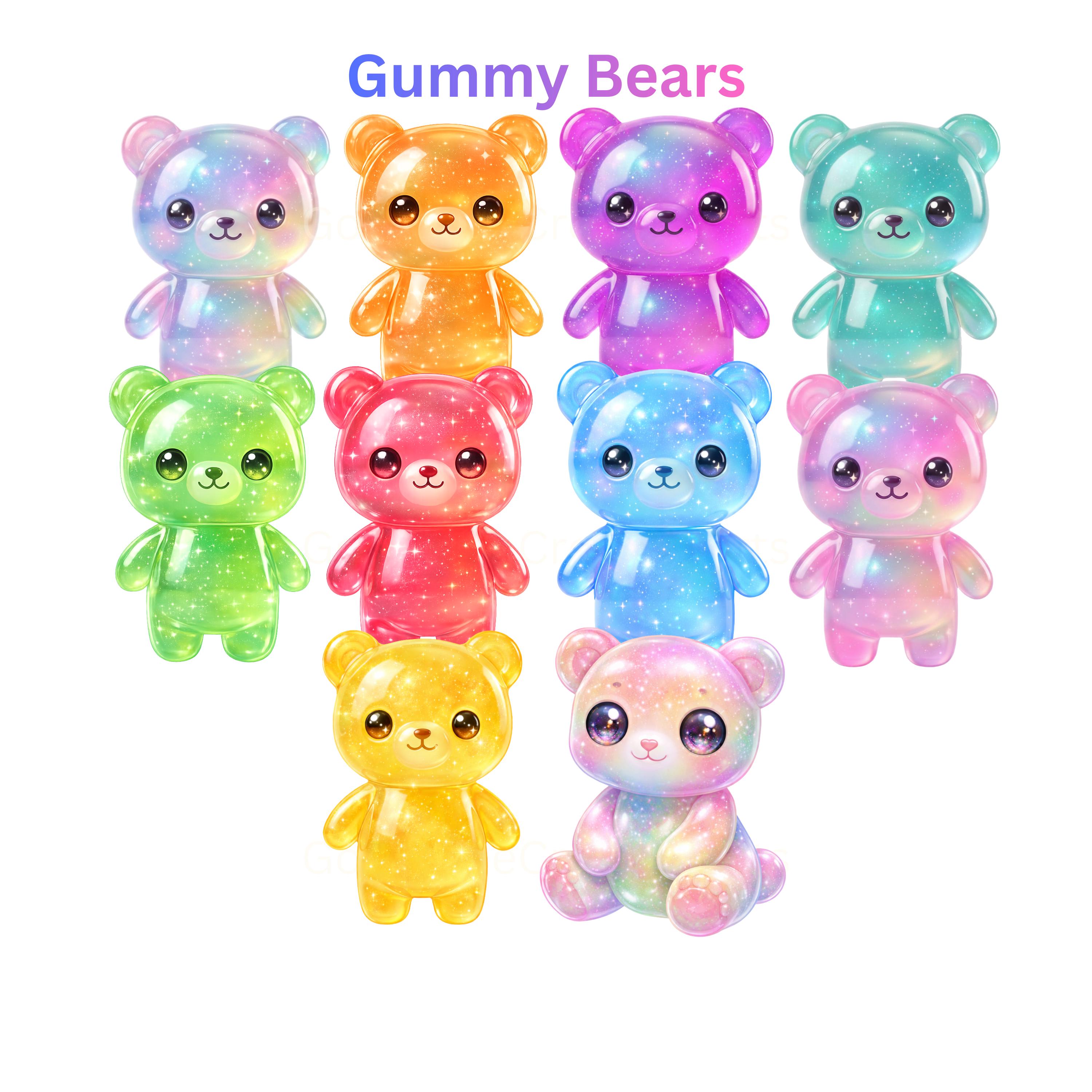 Y2K Gimme Gummy Aesthetic Clipart PNG | Rainbow Jelly Candy Stickers ...