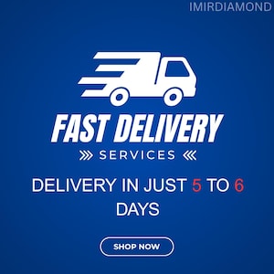 Può includere: Grafica bianca di un camion di consegna con la scritta "FAST DELIVERY SERVICES" su sfondo blu. È presente anche il testo "DELIVERY IN JUST 5 TO 6 DAYS", insieme a un pulsante "SHOP NOW".