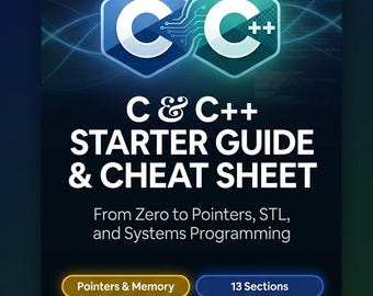 C & C++ Programmierleitfaden | Starter Kit, Spickzettel (Digitaler Download)