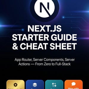 Aide-mémoire PDF Next.js - Apprenez les actions du serveur du routeur d'applications, React SSR, téléchargement numérique