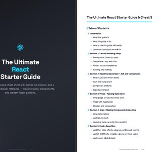 Guide de démarrage et aide-mémoire de React | Crochets, composants, Vite (téléchargement numérique) image 2