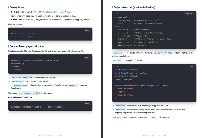 Guide de démarrage et aide-mémoire de React | Crochets, composants, Vite (téléchargement numérique) image 5