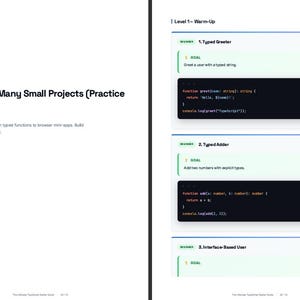 TypeScript Programmier-Anleitung & Spickzettel | Anfänger bis Projekt (Digitaler Download) Bild 5