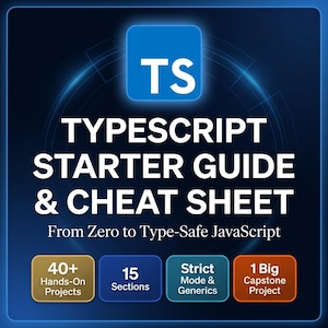 TypeScript Programming Guide & Cheat Sheet | Beginner to Project (Digital Download)