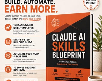 Claude AI Skills Guide 13 Skill Templates and 10 Prompts to Automate Income Digital Download