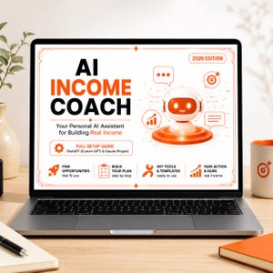 AI Inkomstcoach Anpassad AI-assistent Promptmall Tjäna pengar med AI-systemprompt Guide för installation av affärscoachbot