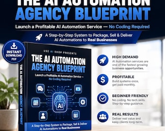AI Automation Agency Blueprint Digital Guide Start a Profitable AI Automation Business Ebook PDF Download No Coding Needed