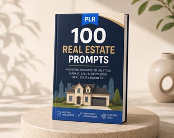 100 Real Estate Prompts Listing Description Lead Generation Marketing PLR