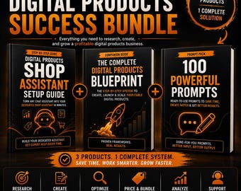 Etsy Digital Products Business Bundle Ebook Prompts AI Agent MRR Resell Rights PDF