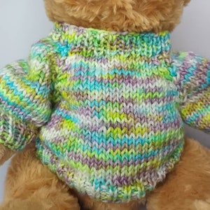 Teddy Bear 12/30cm Purple Cable Sweater Soft Knitted -  Finland