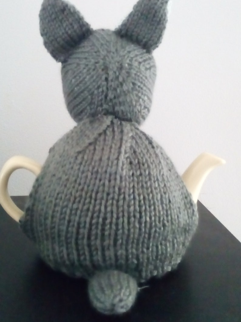 French Bulldog Hand Knitted Tea Cosy to fit small 2 cup tea pot