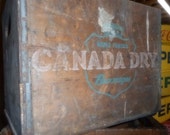 Canada Dry ,Box ,Vintage Box,Drink Crate, Wooden Advertising Box , Drink Box,