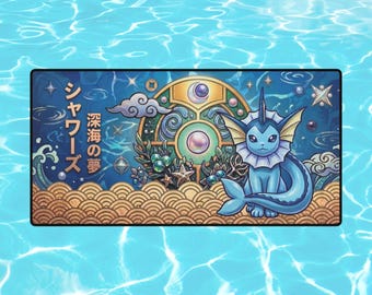 Steameon Tiefseetraum Schreibtischmatte | Celestial Water Style Gaming Mousepad | XL Pokemon Pad