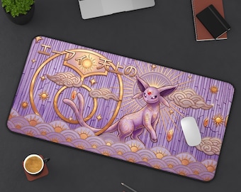 Espeon Eeveesolution Schreibtischunterlage | Lila Gaming Surface | Anime Mousepad