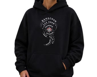 Stray Kids Inspired Compass Hoodie, Bang Chan Lee Know Changbin Hyunjin Han Felix Seungmin, K-Pop Inspired Compass Hoodie