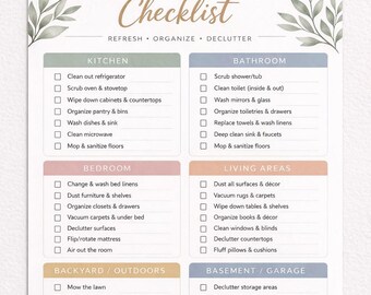 Printable Frühjahrsputz Checkliste|PDF