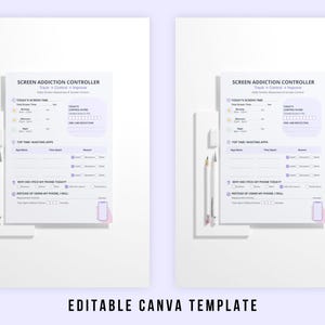 Editable Screen Time Template | Kids Screen Time Chart | Screen Addiction Control | Digital Device Tracker | Social Media literacy Worksheet