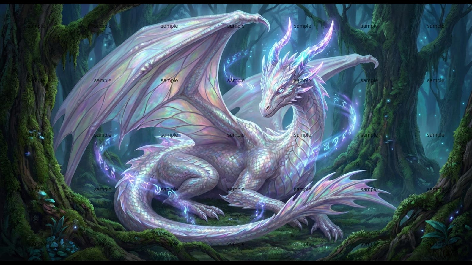 Enchanted Forest Dragon Print (digital Download) - Etsy