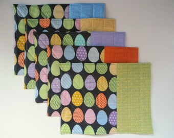 Paasei Placemats, Set van 4 Placemats Pasen, Pasen tabel Decor, kiezen uit blauw, groen, oranje, paars of geel