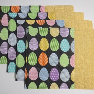 Easter Egg Placemats, Set of 4 Easter Placemats, Easter Table Decor, Choose From Blue, Green, Orange, Purple, or Yellow image 3