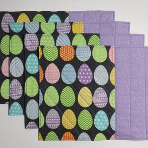 Easter Egg Placemats, Set of 4 Easter Placemats, Easter Table Decor, Choose From Blue, Green, Orange, Purple, or Yellow image 4