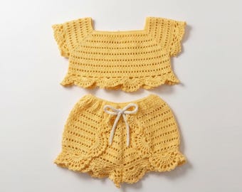 Handmade Crochet Set – Top & Shorts / Pants Set – Summer Outfit – Made to Order