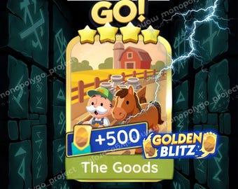 Adesivo The Goods Golden Blitz Monopoly Go! Entrega Rápida