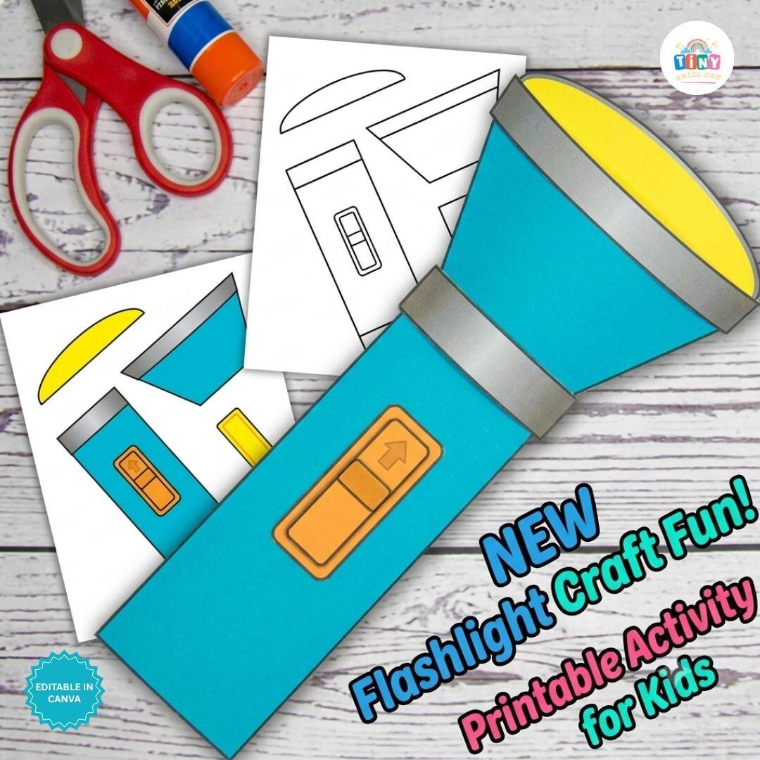 Flashlight Craft Template for Kids | Printable Paper Flashlight ...