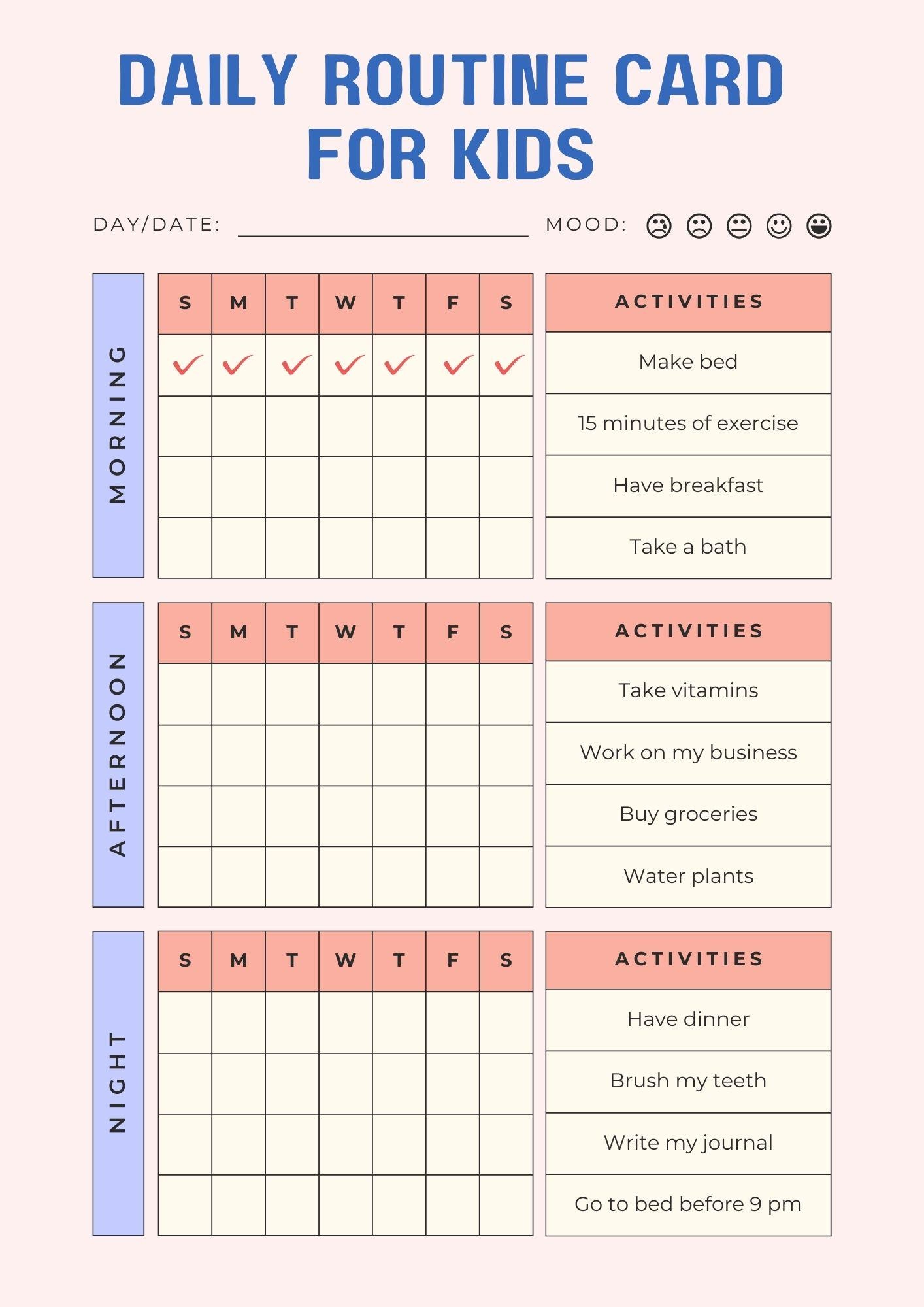 Exercise Daily Routine Cards Daily Routine Cards for Kids | Visual Schedule, Toddler Homeschool ...
