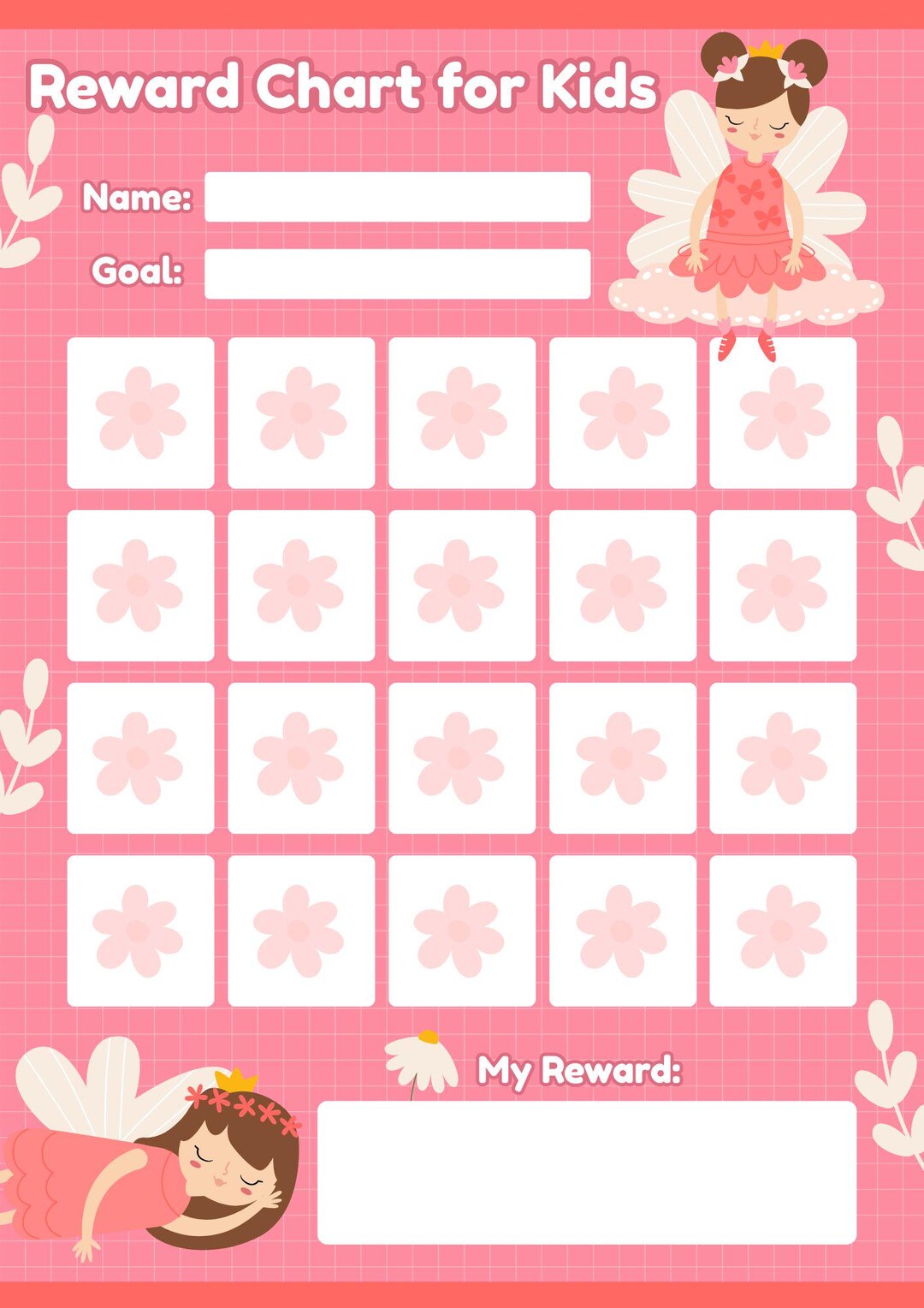 Kids Reward Chart Printable | Positive Behavior Tracker (digital ...
