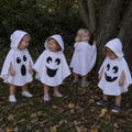 Ghost Hooded Cape Costume for Baby Boy and Girl, Cute Spooky Halloween Poncho Cloak for Toddler Trick or Treat and Pumpkin Patch Photos