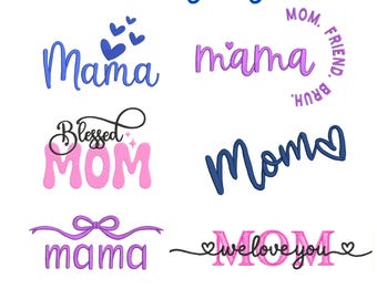 Mama Machine Embroidery Designs, Mo Embroidery Files, Mothers Day Gift PES DST