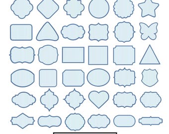 Frame Applique Design Set, Shape Appliques Embroidery, Monogram Border Frames, Circle, Rectangle PES DST