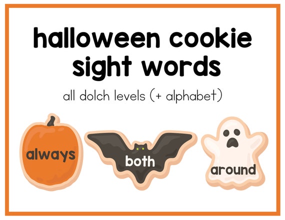 Halloween Cookie Sight Words