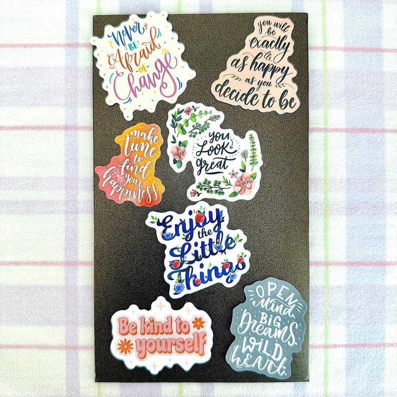Motivational Quote Sticker Pack, Inspirational Affirmation Stickers for ...