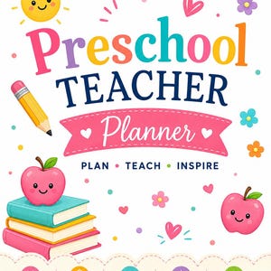 Preschool Teacher Planner | Lesson Plan Binder, Daycare Organizer (PDF Digital Download)