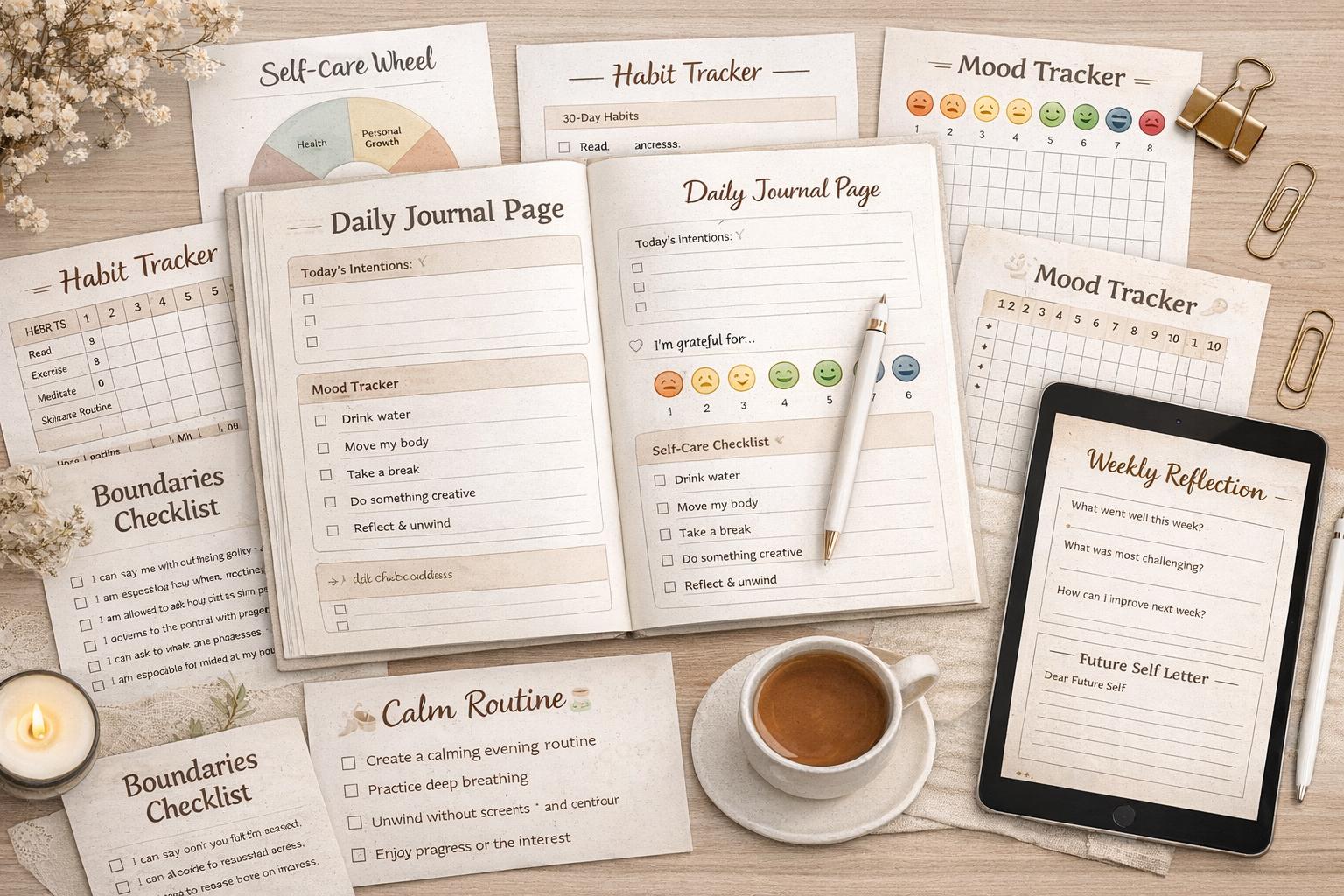 30-day Self Care Reset Journal Printable | Daily Self Love Workbook - Etsy
