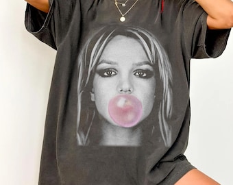 Comfort Colors Britney Spears bubble gum balloon Vintage T-Shirt
