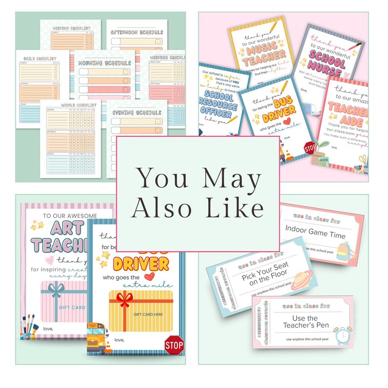 Teacher Aide Appreciation Printable Gift Card Holder Thank You Greeting Pdf Download Instant Access Digital Teaching Assistant Coloring Page image 11