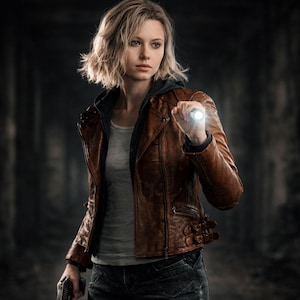Grace Ashcroft RE9 Jacket: Resident Evil Requiem Cosplay Costume Brown Leather