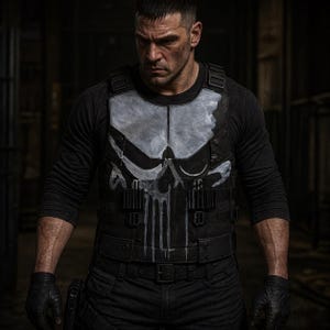 Punisher tactisch leren vest, Frank Castle Jon Bernthal The Punisher Vest, Punisher geïnspireerd tactisch vest, Punisher Vest cosplay kostuum