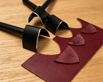 Half Moon Leather Punch Tool, Belt End Cutter Set for Leathercraft Projects