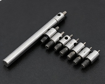 Adjustable Leather Punch Tool Kit, 0.8-3.5mm Sizes for Precise Hole Drilling