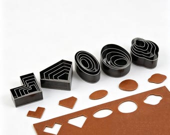 ハイスピードスチール製レザーカッティングダイ：革、布、紙用の多形状クラフトツール