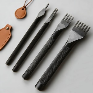 Leather Punching Chisel Set, Diamond Awl, DIY Craft Tools (3/4/5 mm)