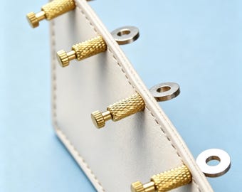 革縫い位置決めピン、2個/10個/セット、真鍮製調整可能ロック式針（手縫い用）