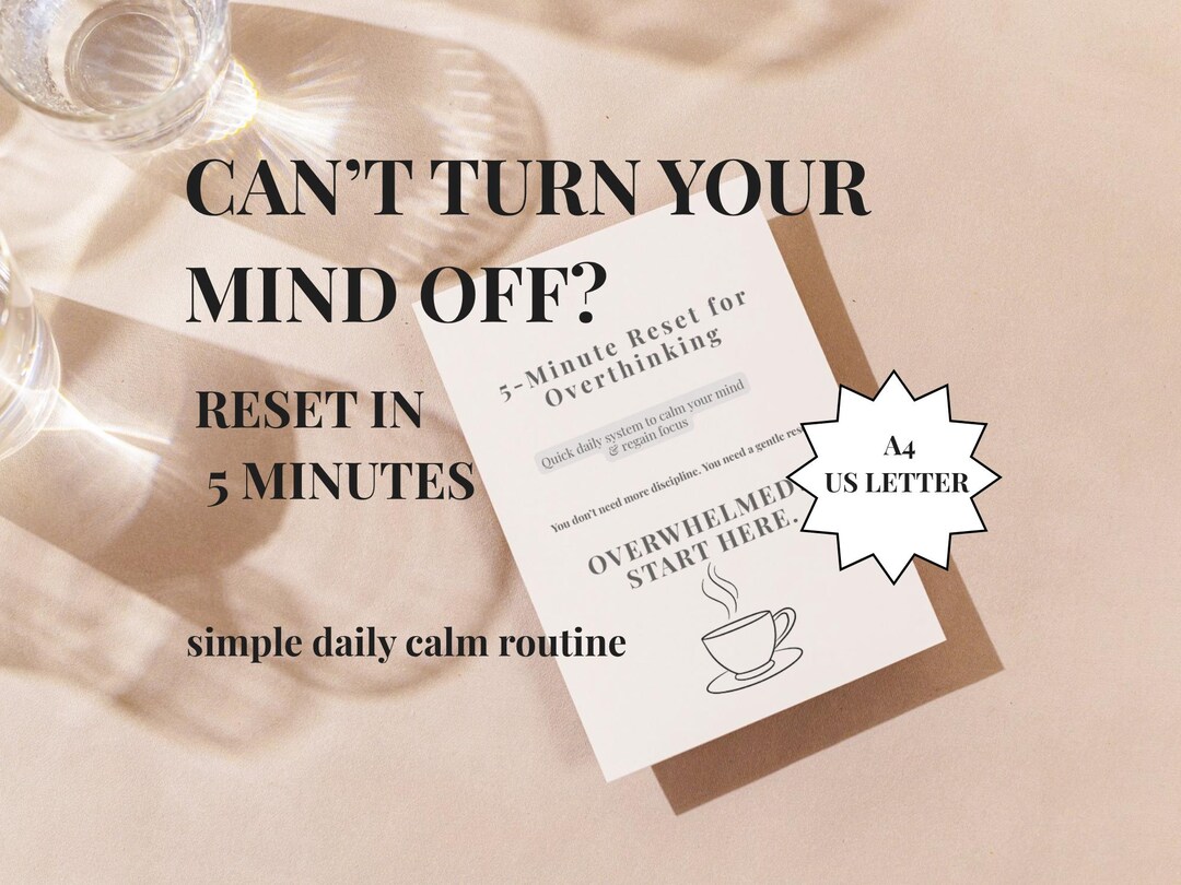 5 Minute Mind Reset - Quick Calm Routine - Overthinking Relief in ...