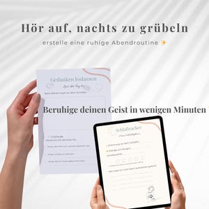Deutsche Abend Routine PDF zum ausdrucken - Abend Reflektieren, Mentaler Zurücksetzen, Dankbarkeit, Selbstfürsorge image 3