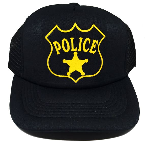 Security Police Officer Cop Law Trucker Mesh Snapback Black Baseball Hat Cap